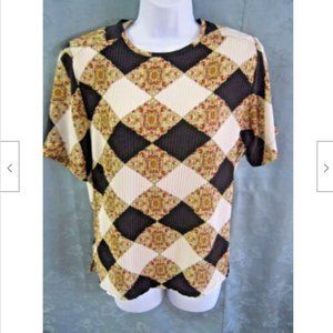 90's Notations Ribbed Front Collarless Career Shell